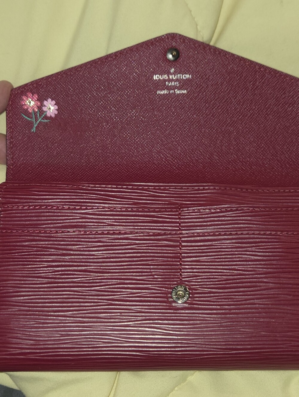 Louis Vuitton Epi Sarah Leather Envelope Wallet Fushia - Picture 11 of 12